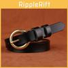 Genuine Leather Womens Belt With Alloy Buckle And Retro Look For Outfits Stylish