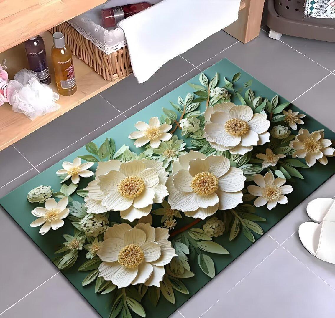 

Printed household floor mats, bathroom absorbent floor mats, bedroom living room door mats, home decoration carpets 50cmx80cm