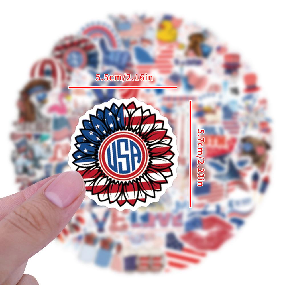 55 New Independence Day Graffiti Stickers Decorate Suitcase Water Cup Stickers