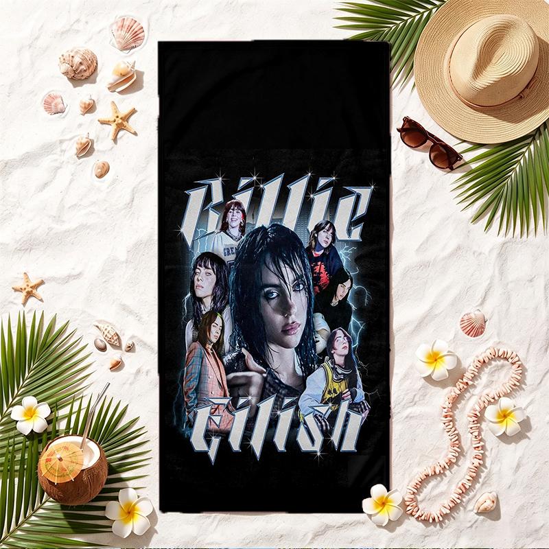 Billie Eilish Soft Beach Towel Stylish Beach Pool Towel for Summer Seaside Vacation Travel