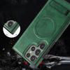 Suitable for Samsung S24 Ultra Mobile Phone Case S23Plus Invisible Bracket S22 Magnetic Magsafe Anti Fall Leather Case