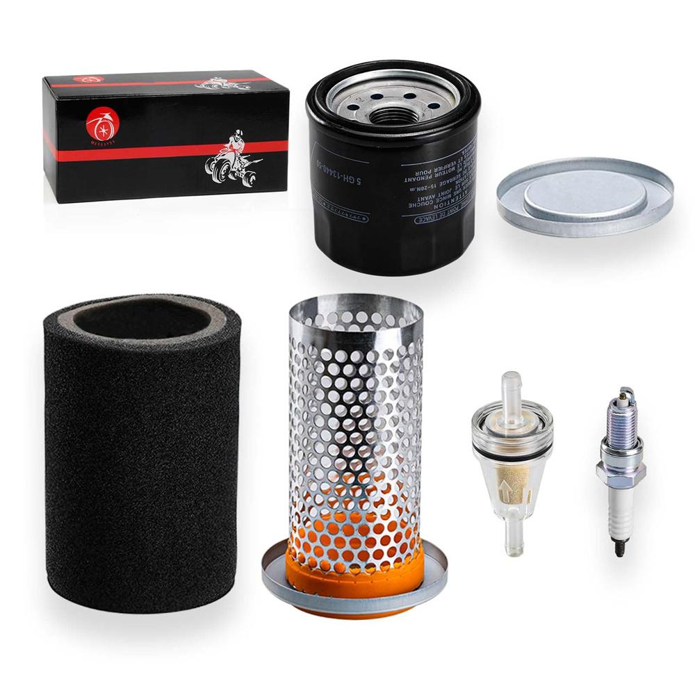 Sada vzduchového filtru a víčka vodicí klece, olejového filtru pro Yamaha Grizzly 350 400 450 Bruin 350 Kodiak 400 Wolverine 350 450 5UH-E4458-00-00