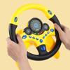 Passenger Seat Steering Wheel Toy with Music Light Kids Car Driving Simulation Wheel Toddlers Pretend Driving Educational Steering Wheel Boys Girls