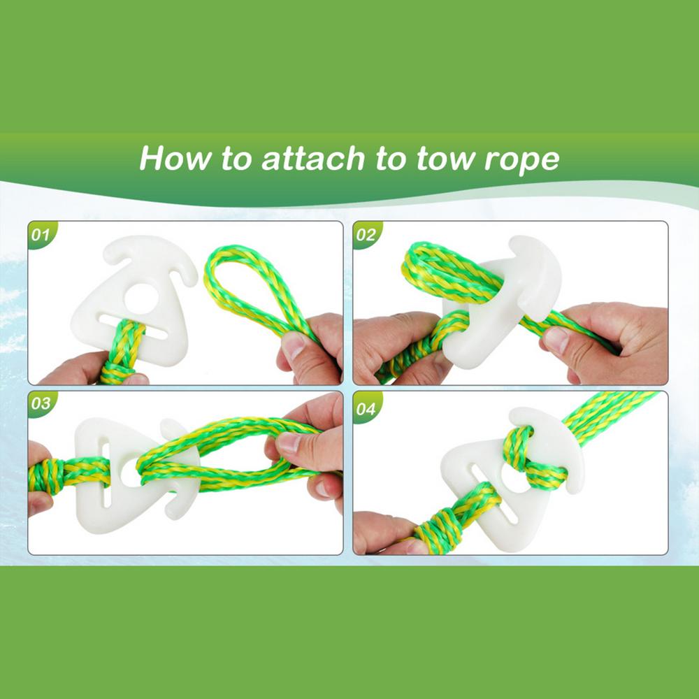 Boat Tow Rope 17FT 2-Hook Heavy Duty Floating Ski Harness For Wakeboarding, Lake River Pool Beach Surfing Swimming Pulling