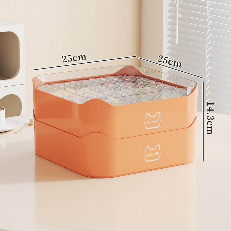 Candy Box Household Living Room Coffee Table Melon Seeds Dried Fruit Plate Layered Grid Non-flavored Storage Box Housewarming Box