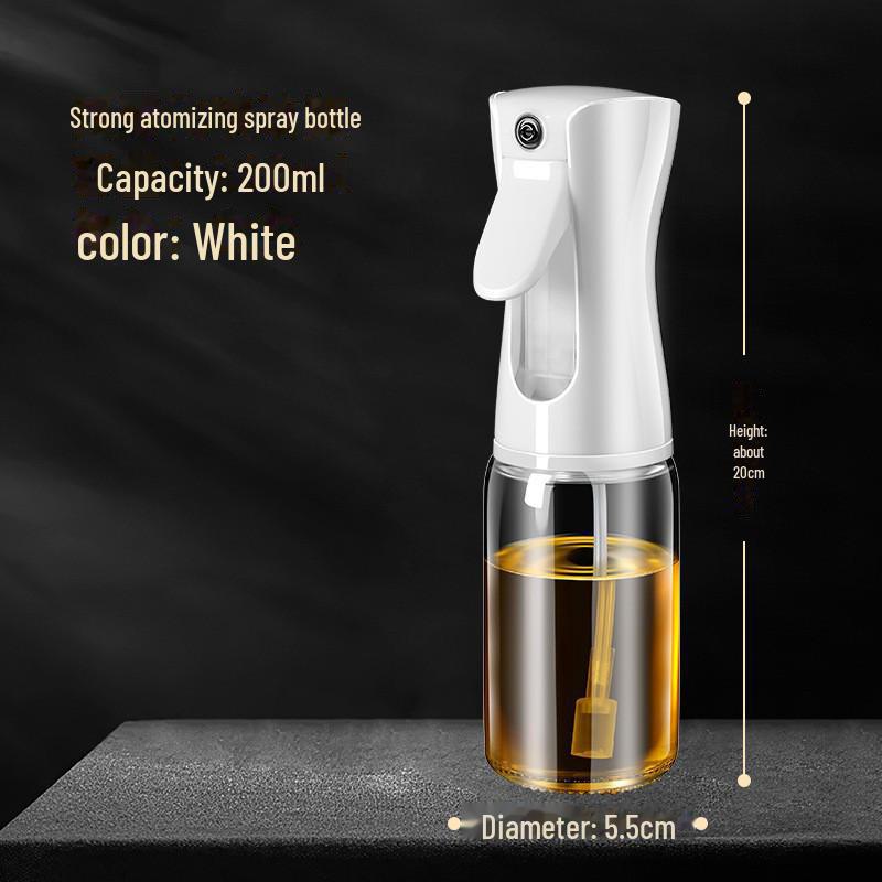 Large Capacity Automatic Opening and Closing Oil Pot: New Style Spray Glass Oil Bottle, Reversible Dual-Purpose Integrated Sprayer