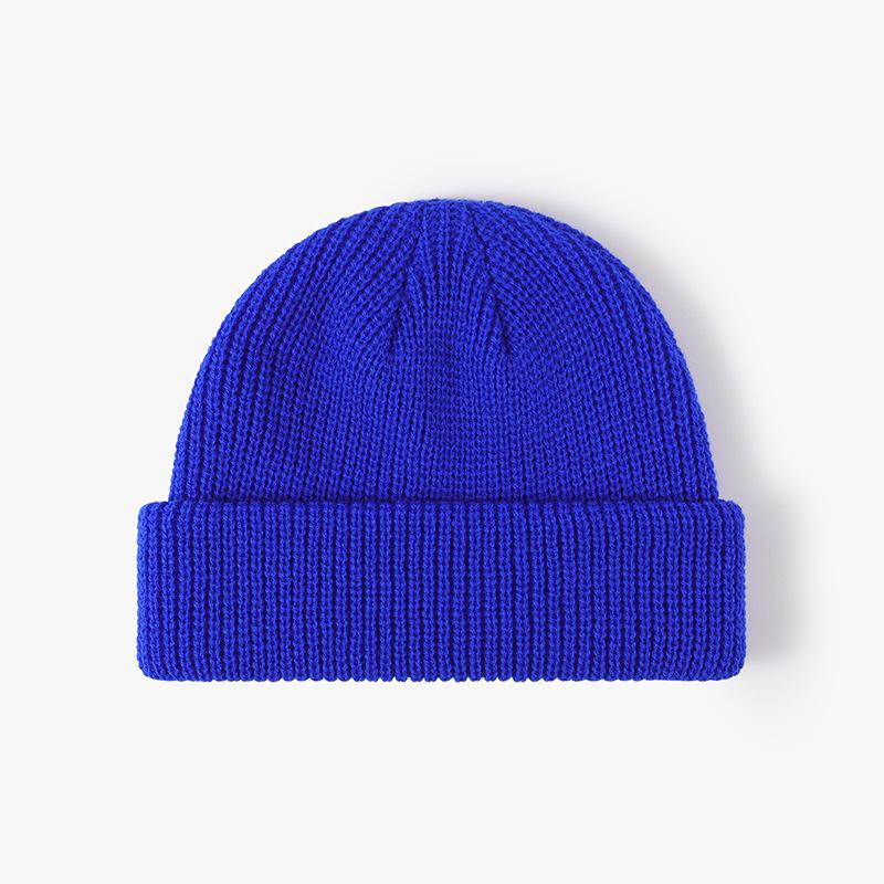 Men Women Winter Thick Warm Hat Plain Beanies for Custom Logo Minimalist Dome Knit Beanie