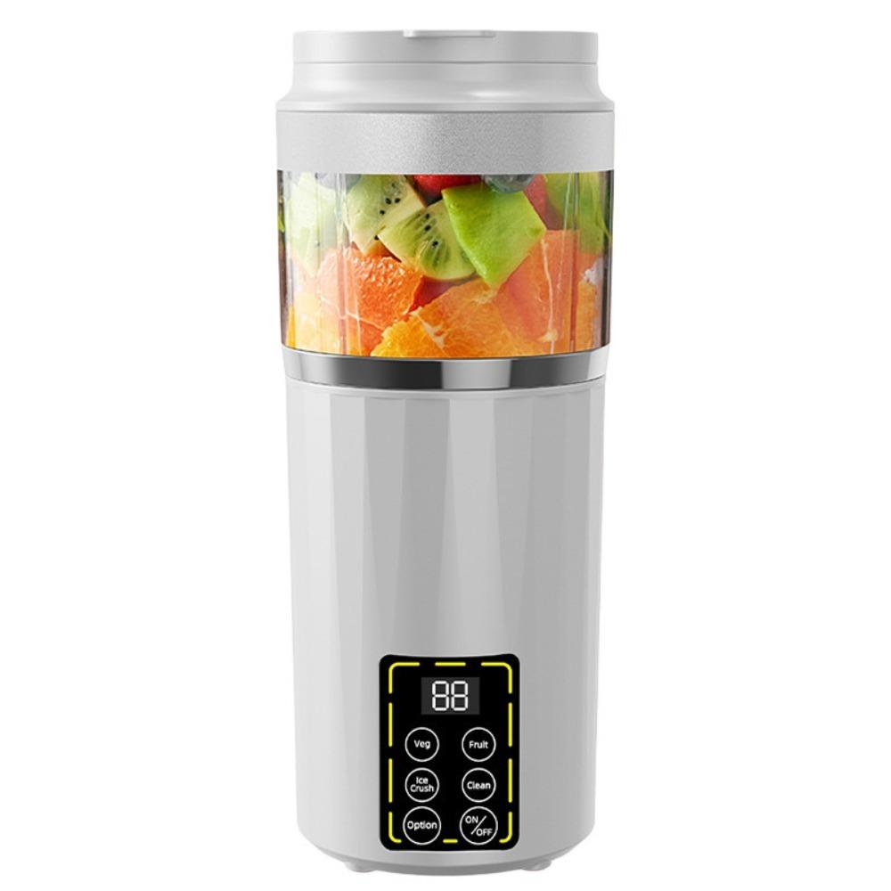 Wireless Electric Fruit Juicer Digital Display Fruit Extractor Cup Fruit Blender Cup  Smoothie белый