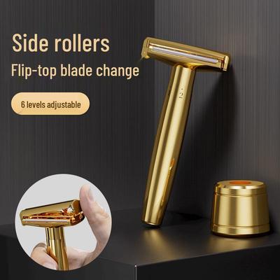 Vintage Manuell Doppelseitig Metall Rasierklingenhalter Rasierer für Herren