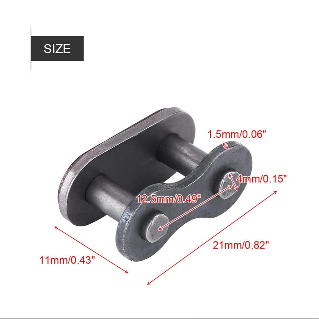 Master Link Chain, 5 Set 415 Carbon Steel Master Link Polished for Motorized Bike Parts for 2 Stroke Motorcycle and Motorized Bike Easy Installation