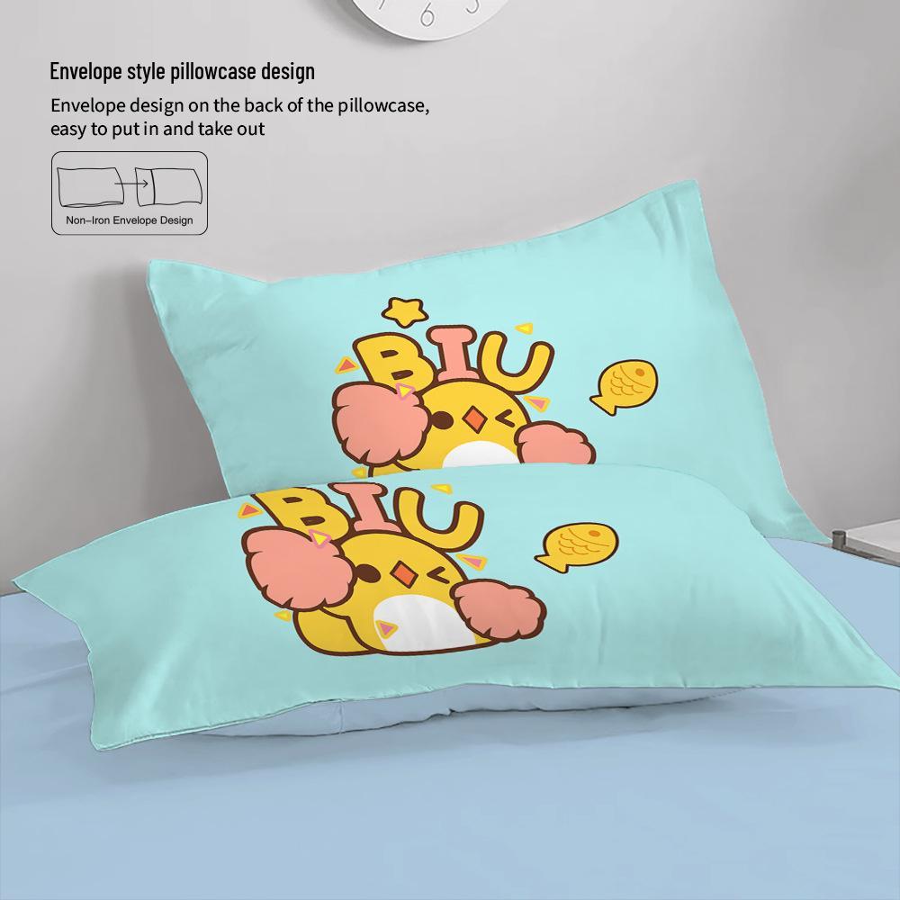 Luo Xiaohei Cotton Cartoon Anime Bedding Set for Kids - Duvet & Bed Sheet - Ideal for Dorms