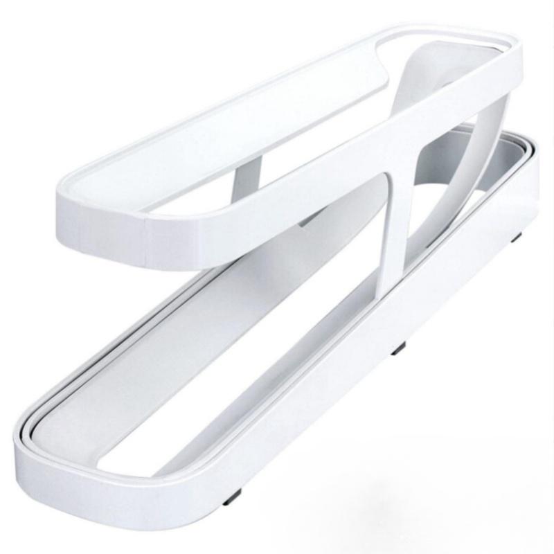 

Convenient Egg Organizer Rolldown Egg Dispenser Abs Plastic Material White And Red Color Options белый