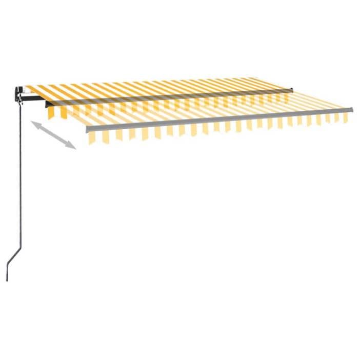 Exclusive House - Manual Retractable Awning 400x350 Cm Yellow and White