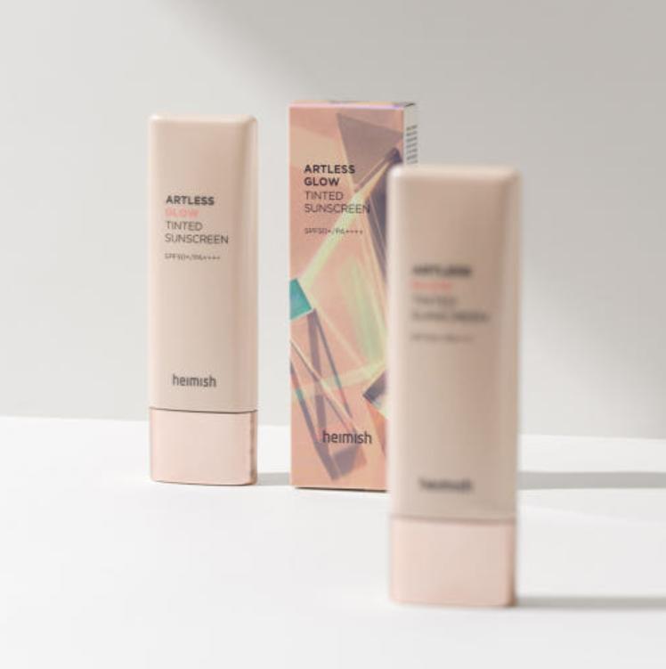 Heimish Artless Glow Tinted Sunscreen SPF50+ PA++++ – Radiant Tone-Up Sunblock 40ml
