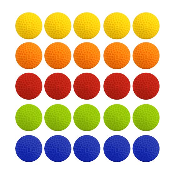 50Pcs Mini Solid Color Soft Elastic Balls for Rival Zeus Apollo Refill Toys