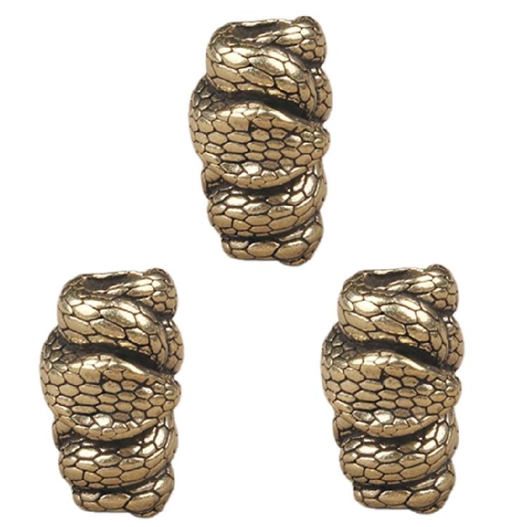 

Set of 3 Snake Shape Metal Paracord Pendant Outdoor Equipment Decoration Lanyard Pendant Perfect for Cultural Explorers