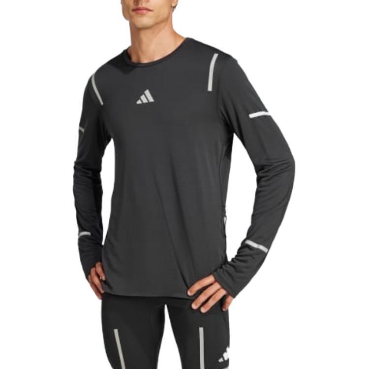 adidas Ultimate Reflective Long Sleeve Long-Sleeve Top Black Men Streetwear JD7801