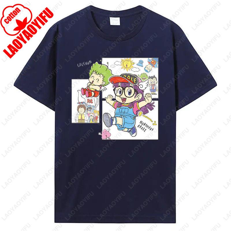 Arale Printing T Shirt Funny Man Women Cotton Tshirt Anime Print  Manga Clothing Vintage Fashion Streetwear Kawaii Casual Wear
