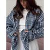 Fashion Retro Plaid Loose Long Sleeve Shirt Shirt Women Oversize Blouse Shirt Women