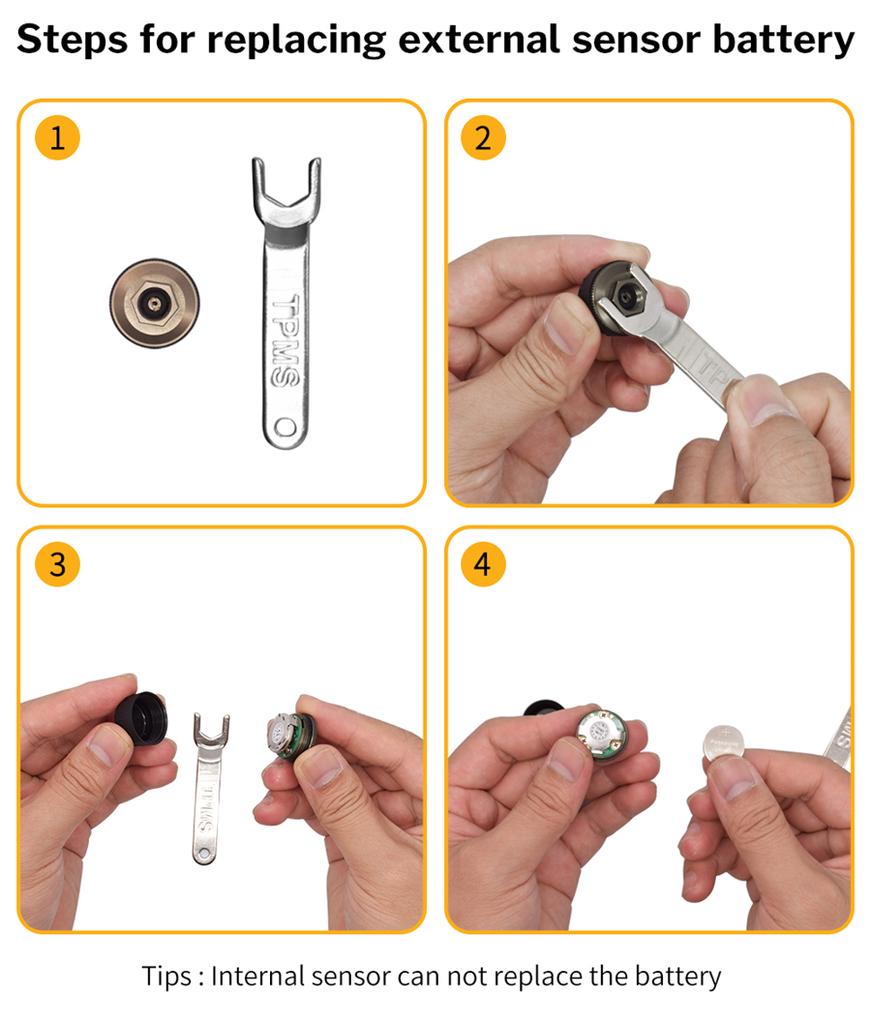 USB Android Display Car TPMS Tire Pressure Monitoring System + 5 External Sensor