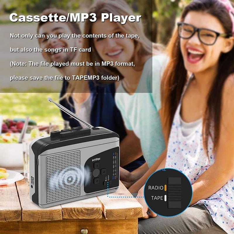 1PACK cassette player Walkman with speaker, stereo, radio FM direct to MP3 to TF card ezcap234