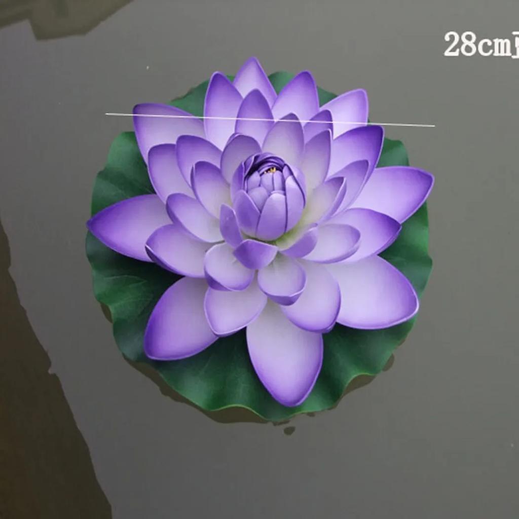 Artificial Floating Lily Pads Pond Flowers For Aquarium Decoration EVA Plastic Material Realistic Appearance Water Decoration