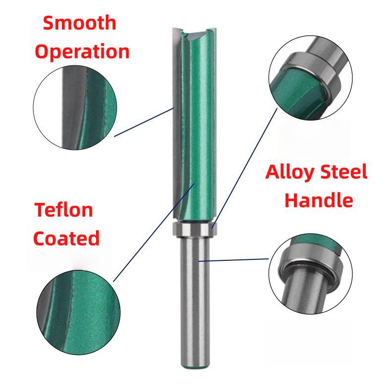 8mm Schaft Kopierfräser, 12mm Durchmesser Gerade Kante, für Gravur und Holzbearbeitung Fräser