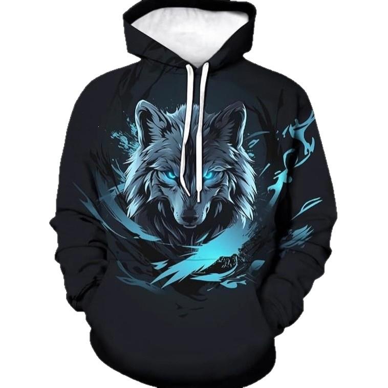 26 New Men's Clothing Popular Animal Printing Series 3D Printing Hoodie Children's Sweater Men's