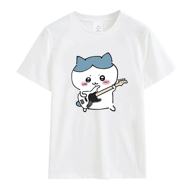 Kawaii Anime Summer Japan Mniniso Awesome T-shirt Cotton Popular Men Women Short-sleeved Casual Wear Chiikawa T-shirt