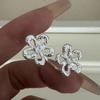 Xiaomi BF CLUB 925 Sterling Rings for Women Simple Geometric Handmade Irregular Retro Big Flower Ring Allergy For Birthday Gift