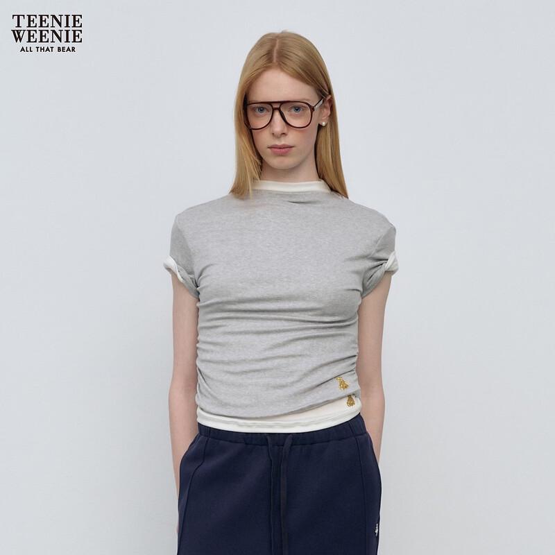 Teenie Weenie Women's 2026 Spring Cartoon Bear T-Shirt