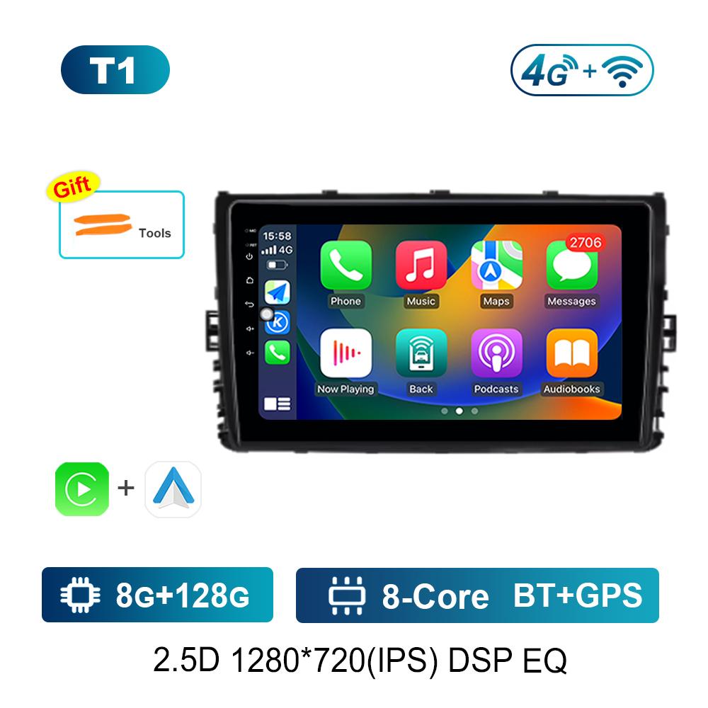 Android System Car Video Multimedia Player for VW MQB POLO VI Jetta MK7 T6 Bora 2018 - 2021 Navi GPS WiFi DSP Stereo 4G BT