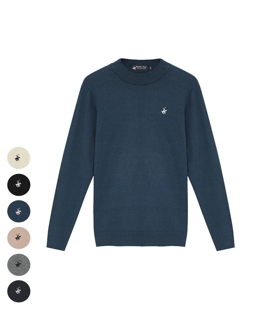 BHPOLOCLUB Men'S & Women'S Daily Basic Mock Neck Knit 7 Colors Ts953