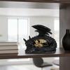 Resin Dragon Figurine Gothic with Pinions Lifelike for Bookshelf
