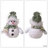 Knitted Luminous Snowman Ornament Green Snowman Doll Plush Toys  Hotel Office Decor