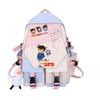 3 Piece School Backpack Set for Students Large Capacity Oxford Cloth Schoolbag with Shoulder Strap and Pencil Case