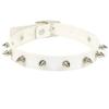 Pink Red White Black PU Leather Choker Necklace for Women Men Cool Punk Gothic Biker Collar Studded Rock Necklace Rave Jewelry
