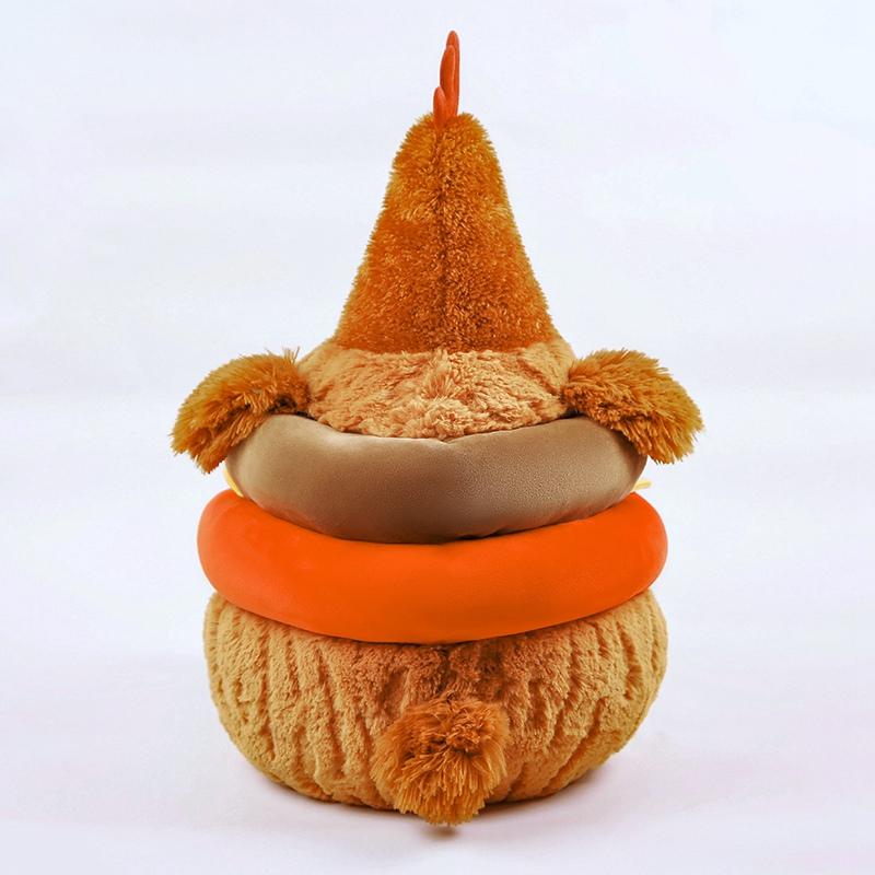 23-45cm Cartoon Creative Chicken Plush Doll Pillow Burger Turned Chicken Animal Stuffed Toy Home Decoration Gift For Children