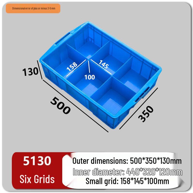 Multi-Grid Plastic Parts Storage Organizer Box