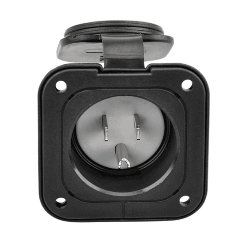 RVs Power Cord Plug Inlet 125V 15 AMP NEMA 5-15 Boat Truck Marine Shore Trailer
