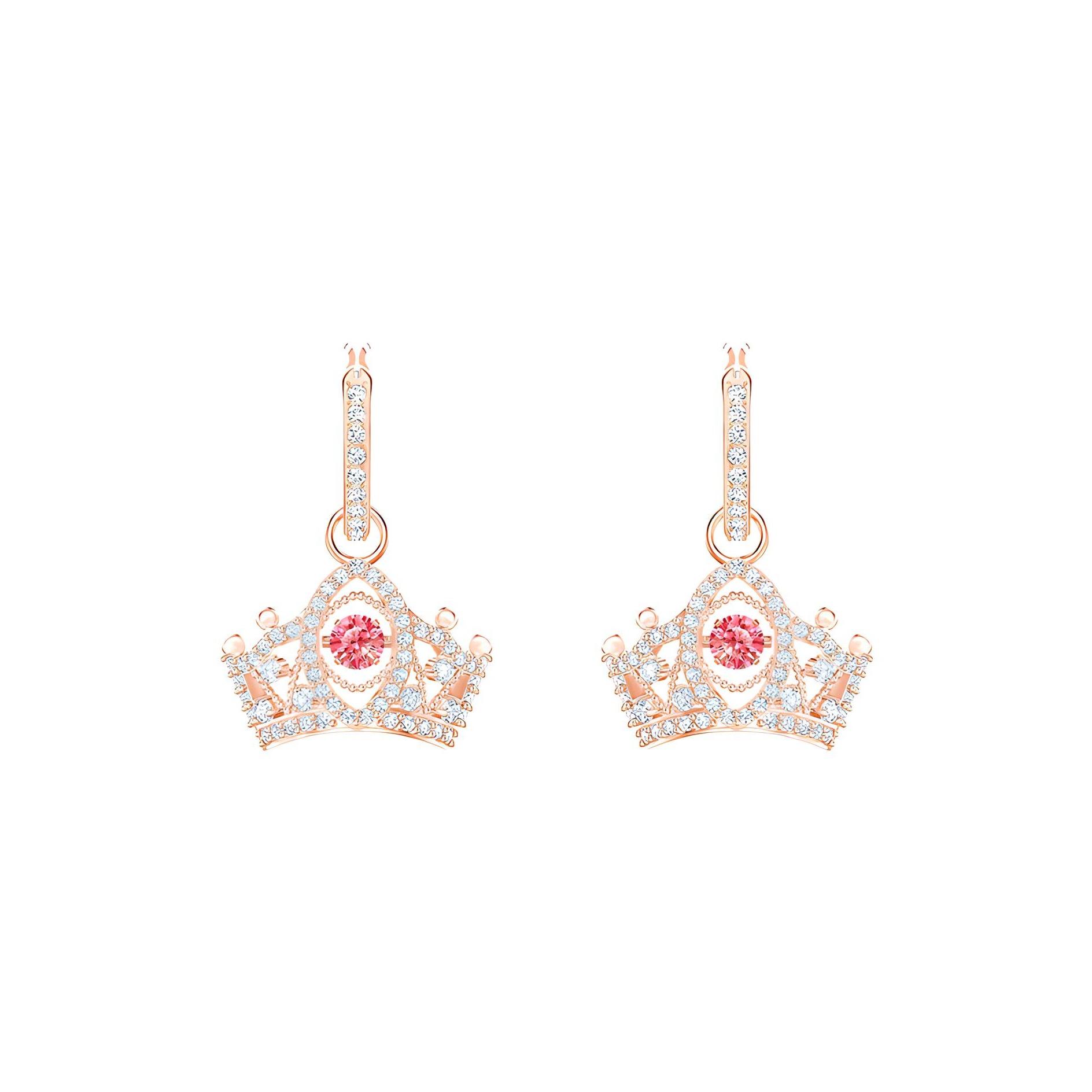 Swarovski Bee A Queen Drop Earrings Women earrings Red Rose-Gold 5510985 Red/Rose Gold