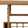 Garden Table Natural 100 x 55 x 37 cm PE Rattan and Glass
