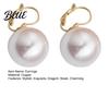 Eye-catching Earrings 1 Pair Faux Pearl Dangle for Women Gold