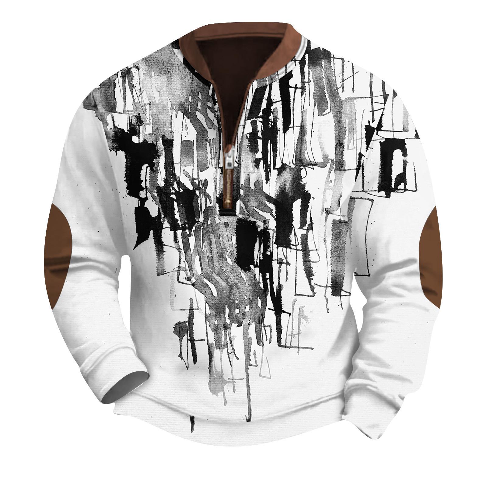 

Мужская повседневная толстовка в стиле ретро с градиентным принтом S