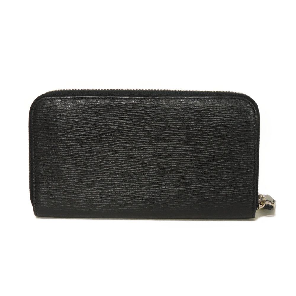 Used 9896 Long Zip Wallet 66A590 7940 Green Two-Tone Zip Around Gancini Black Men's from Japan AUTHENTIC