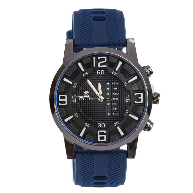 Silicone Band Men's Watch Casual Trendy Student Quartz Wristwatch Fashion Personality