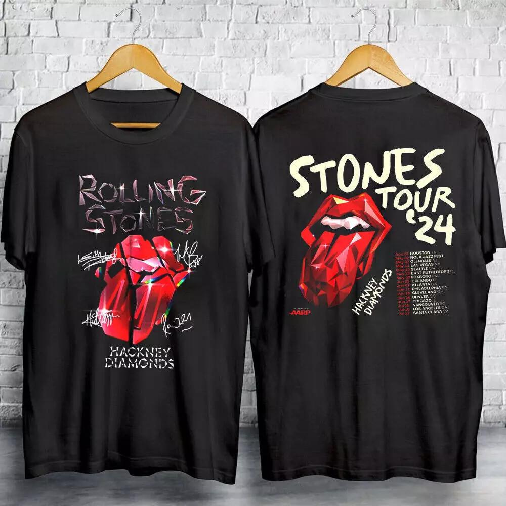 The Rolling Stones Band Exclusive Hackney Diamonds Tour 2024 T-Shirt S-5XL