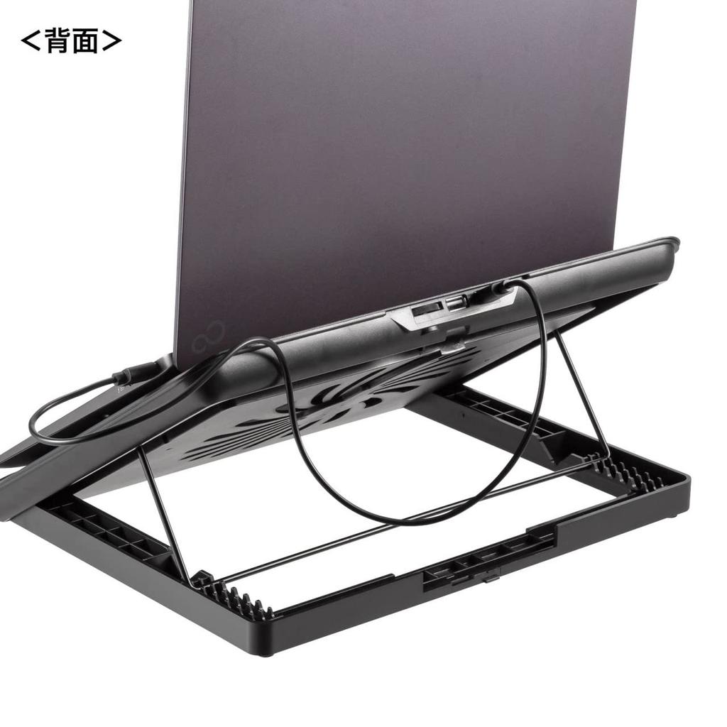 Base Refrigeradora para Laptop Sanwa Supply Corpo de Alumínio Refrigerador com Função de Ajuste de Altura Compatível com até Polegadas de Largura Preto 15.6 TK-CLN28U