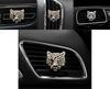Metal Car Perfume Holder With Leopard Design Long-lasting Aroma Silver And Gold Options