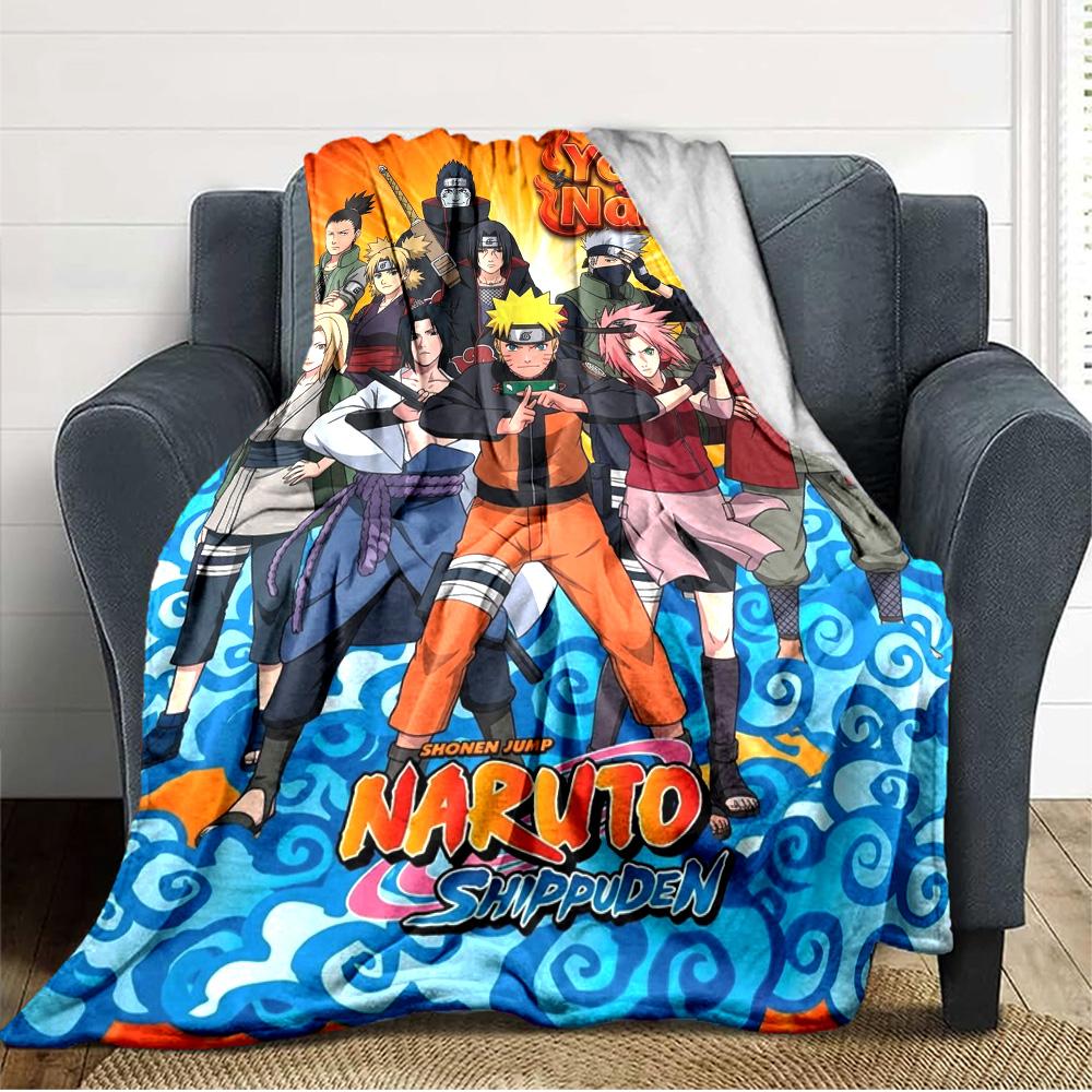Name Custom Anime NARUTO Print Flannel Blanket High Quality Warm Comfortable Cover for All Seasons Perfect for Gifts Home Decor